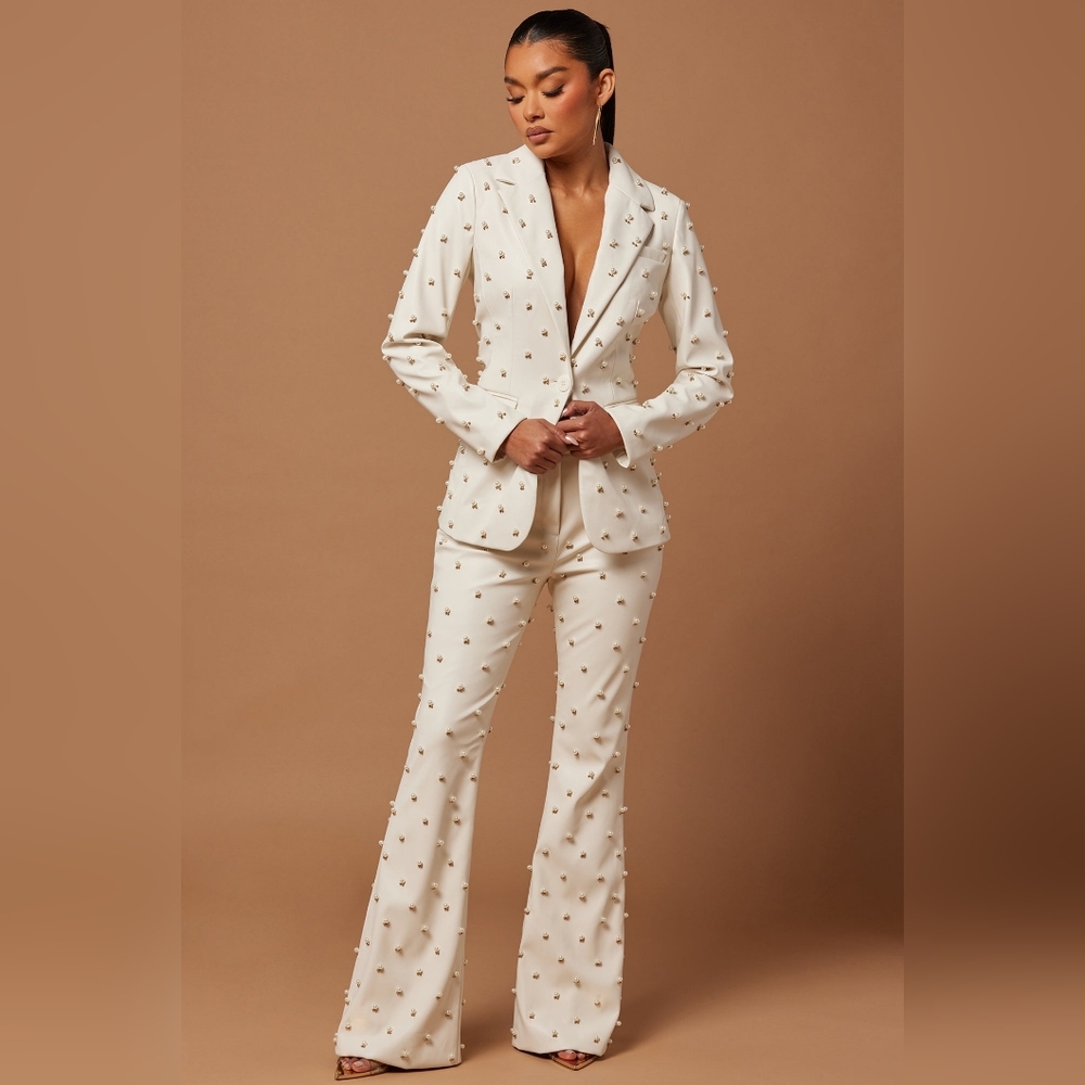 Nova Luxe Leather Emblished Pant Set - Picture 9 of 10